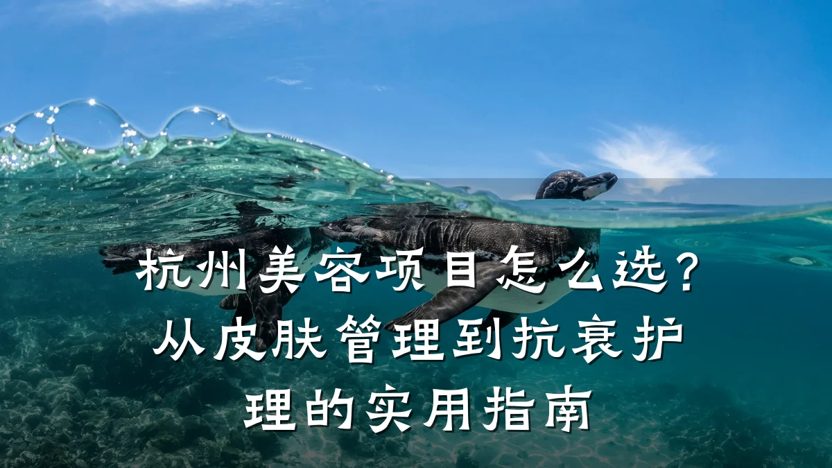 杭州美容项目怎么选?从皮肤管理到抗衰护理的实用指南