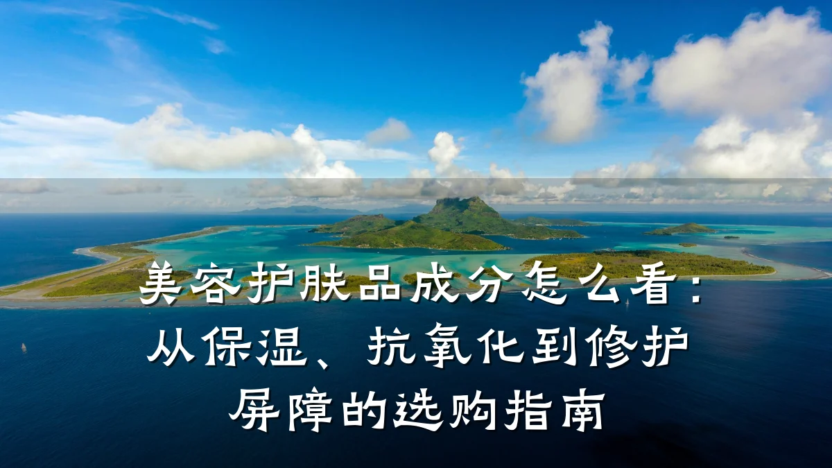 美容护肤品成分怎么看:从保湿、抗氧化到修护屏障的选购指南