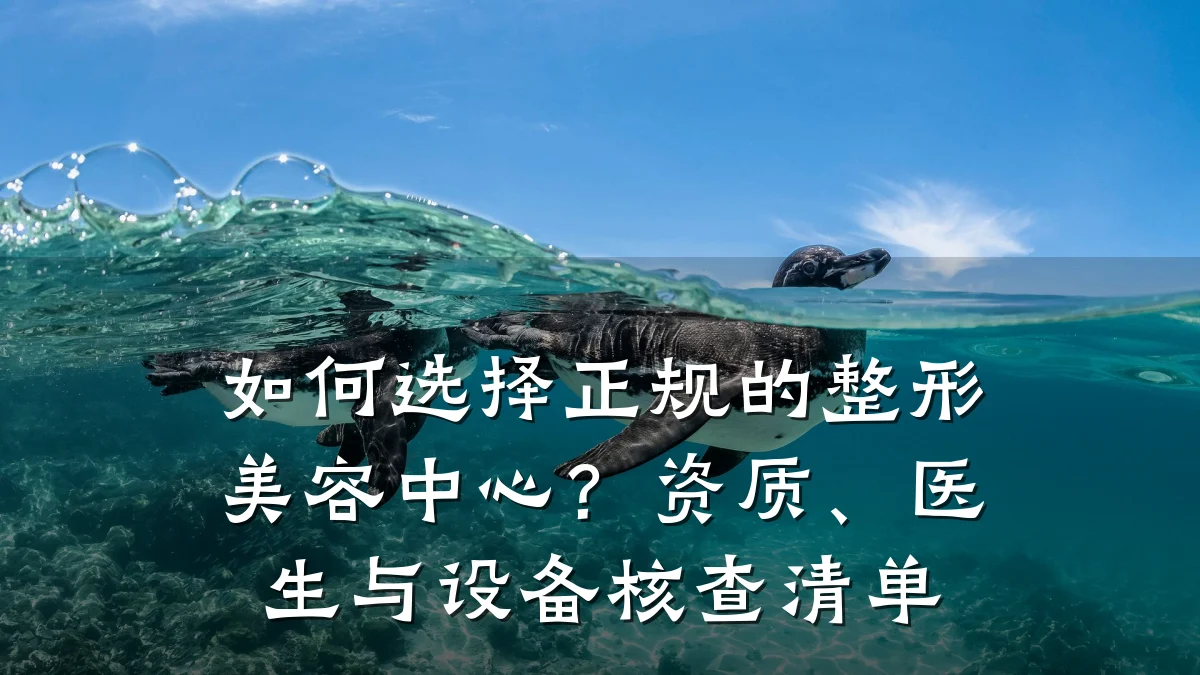 如何选择正规的整形美容中心？资质、医生与设备核查清单