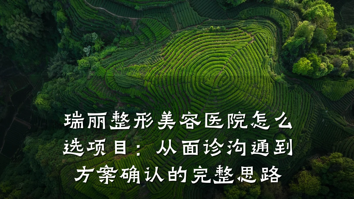 瑞丽整形美容医院怎么选项目:从面诊沟通到方案确认的完整思路