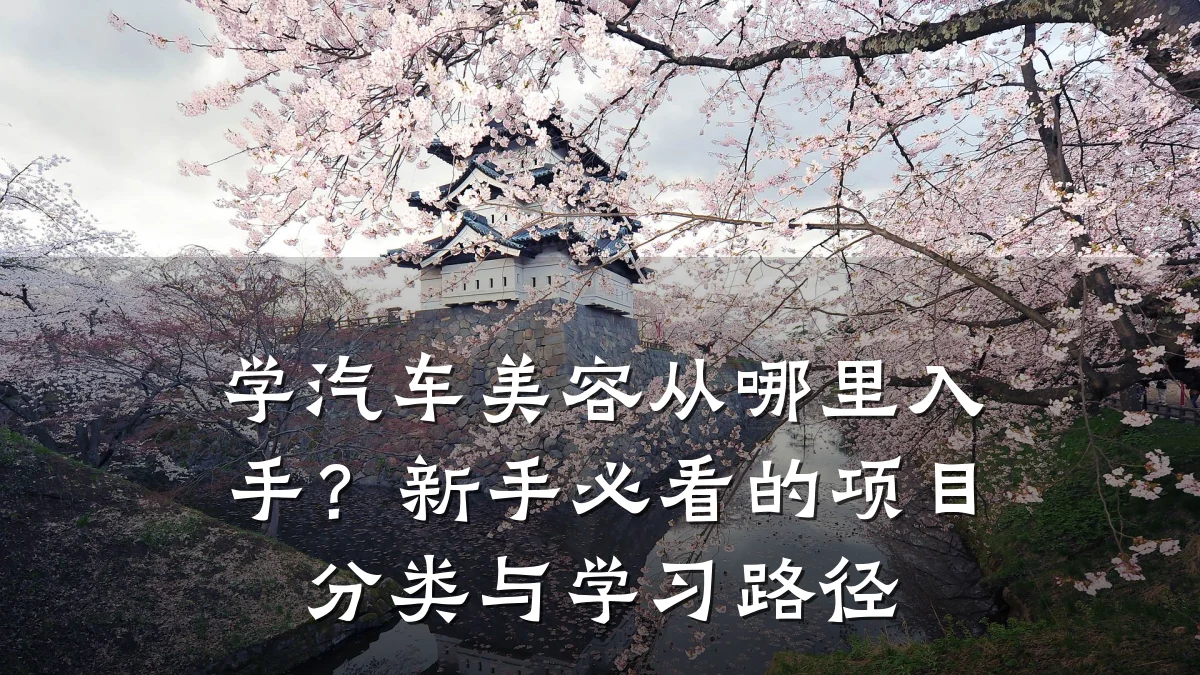 学汽车美容从哪里入手?新手必看的项目分类与学习路径