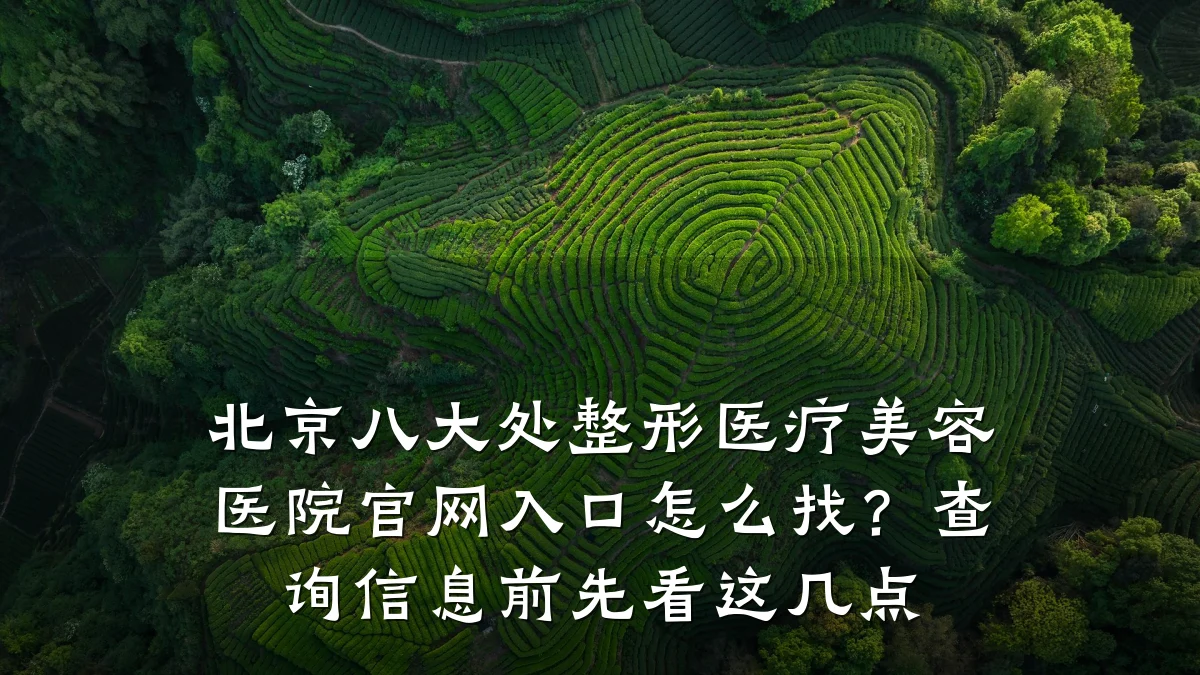 北京八大处整形医疗美容医院官网入口怎么找?查询信息前先看这几点