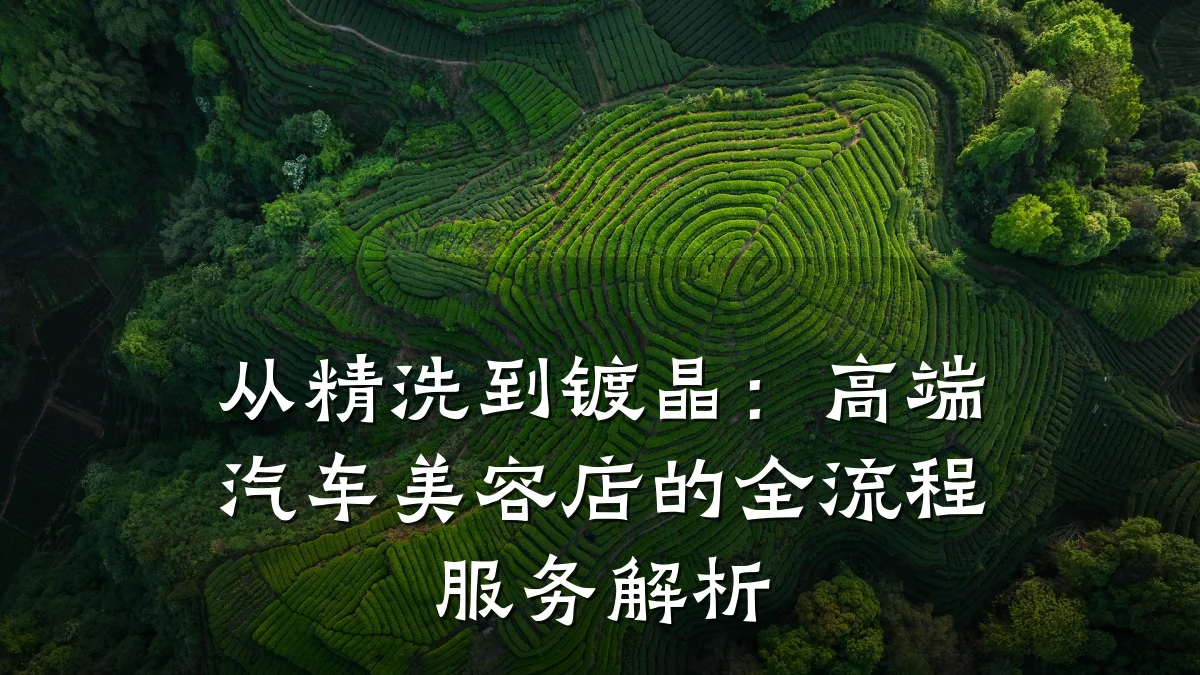 从精洗到镀晶:高端汽车美容店的全流程服务解析