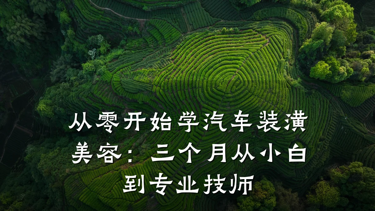 从零开始学汽车装潢美容:三个月从小白到专业技师
