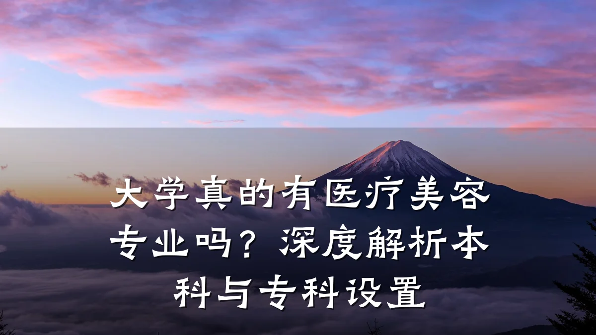 大学真的有医疗美容专业吗?深度解析本科与专科设置