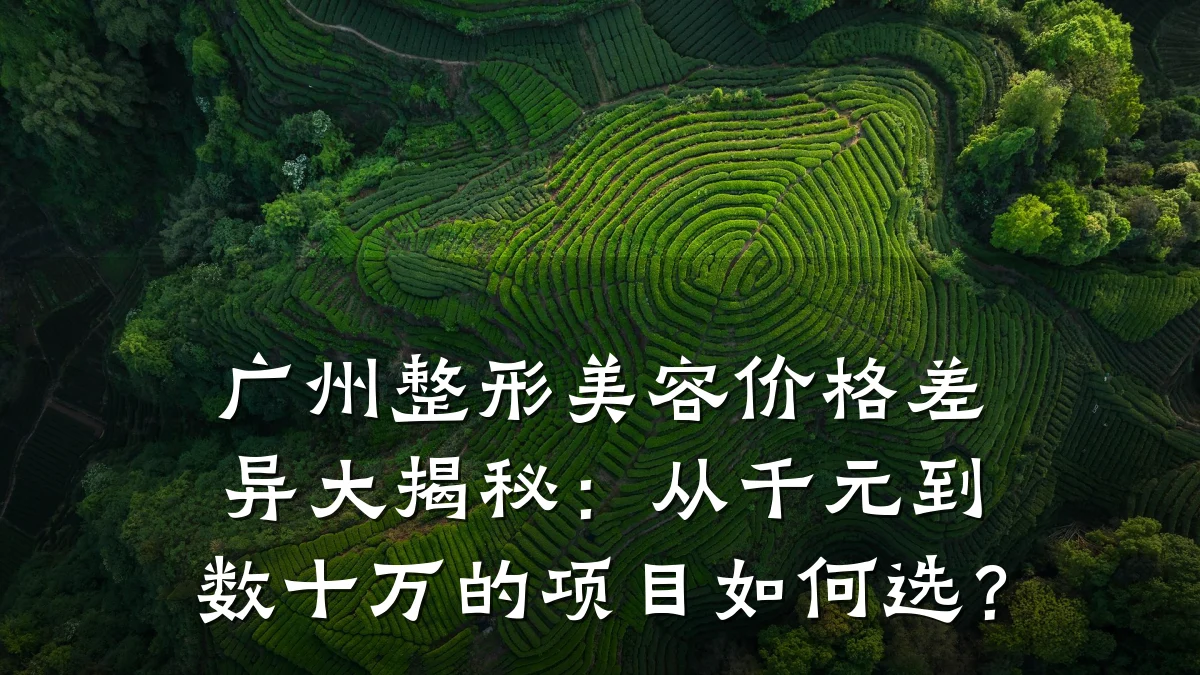 广州整形美容价格差异大揭秘:从千元到数十万的项目如何选?
