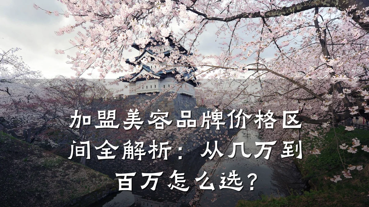 加盟美容品牌价格区间全解析:从几万到百万怎么选?