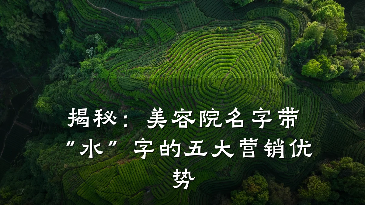 揭秘:美容院名字带“水”字的五大营销优势