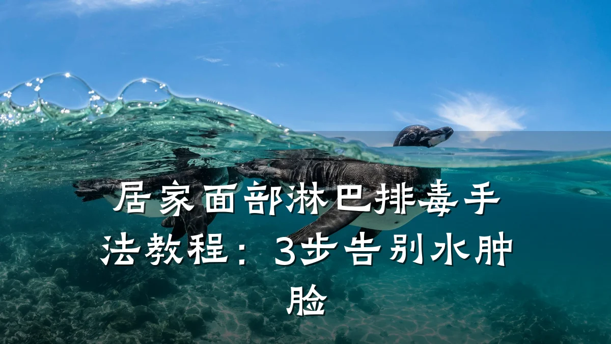 居家面部淋巴排毒手法教程:3步告别水肿脸