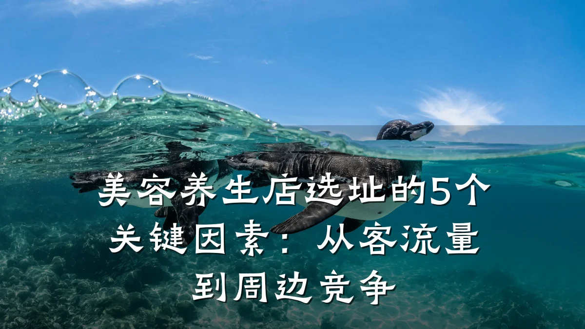 美容养生店选址的5个关键因素:从客流量到周边竞争