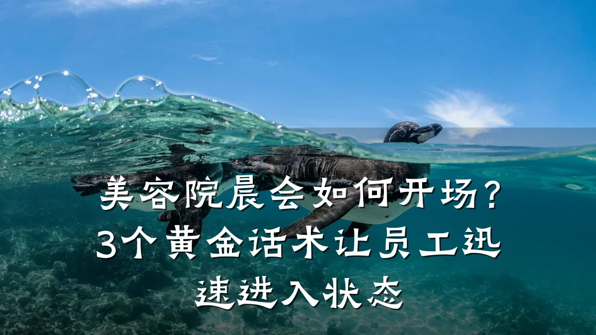 美容院晨会如何开场?3个黄金话术让员工迅速进入状态