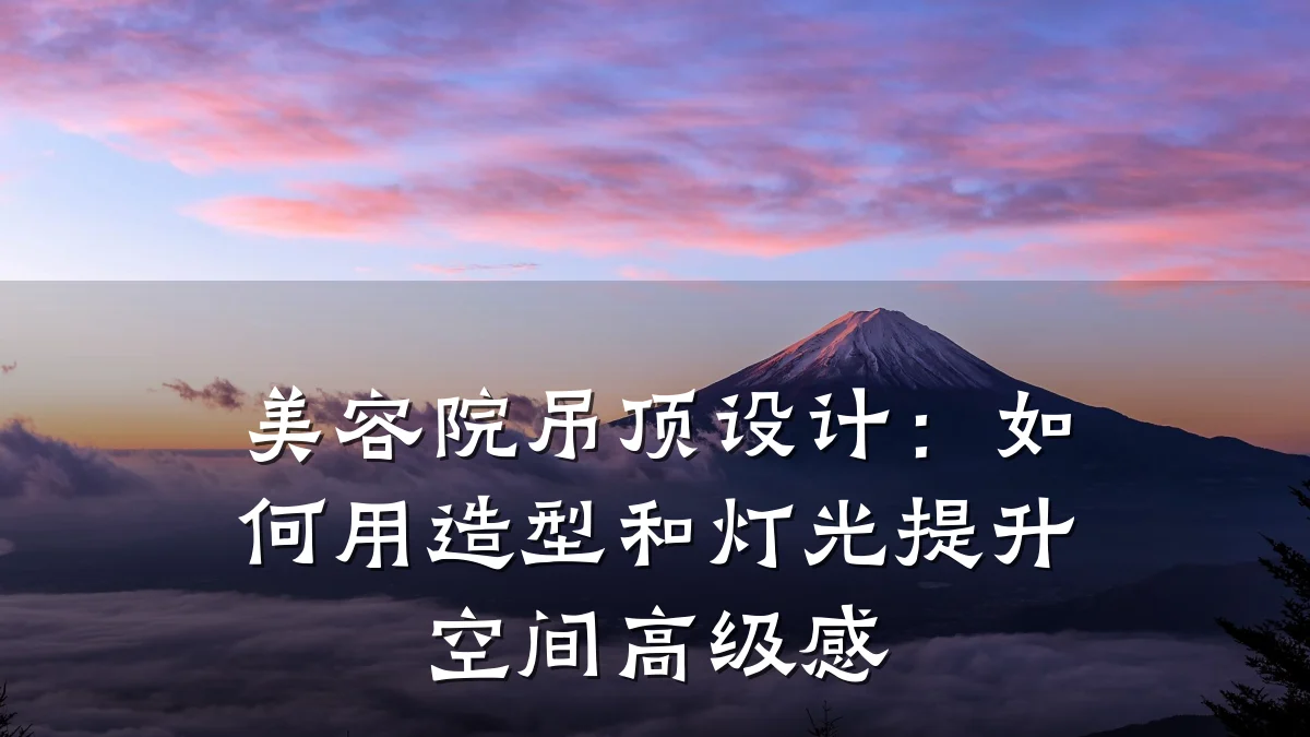 美容院吊顶设计:如何用造型和灯光提升空间高级感