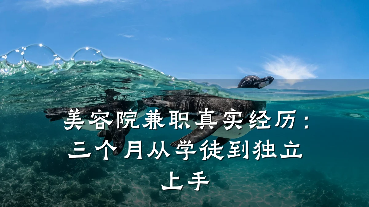 美容院兼职真实经历:三个月从学徒到独立上手