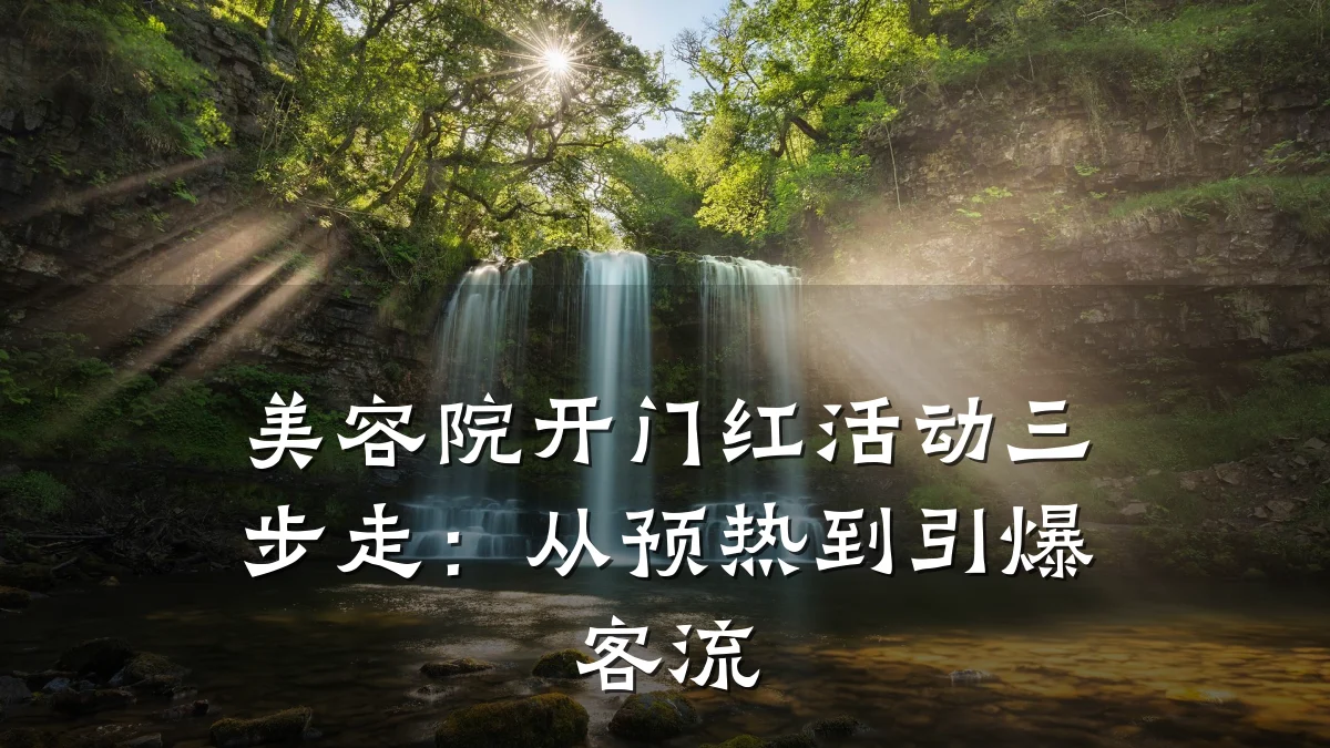 美容院开门红活动三步走:从预热到引爆客流