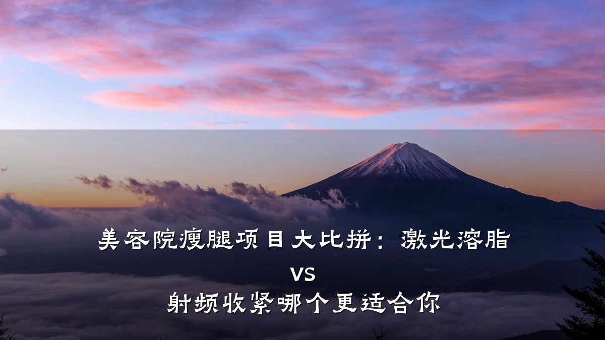 美容院瘦腿项目大比拼:激光溶脂 vs 射频收紧哪个更适合你