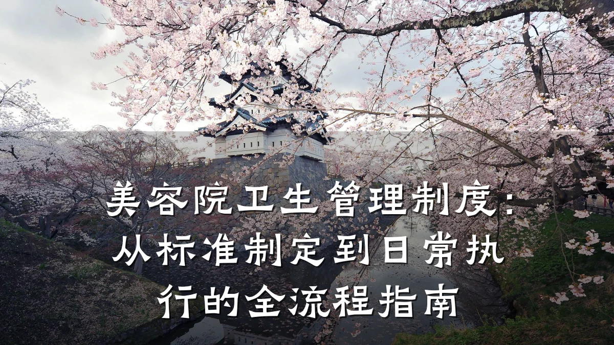 美容院卫生管理制度:从标准制定到日常执行的全流程指南