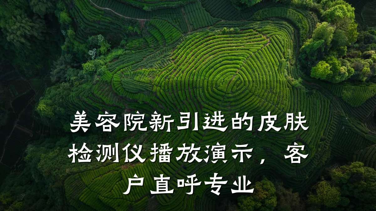 美容院新引进的皮肤检测仪播放演示,客户直呼专业