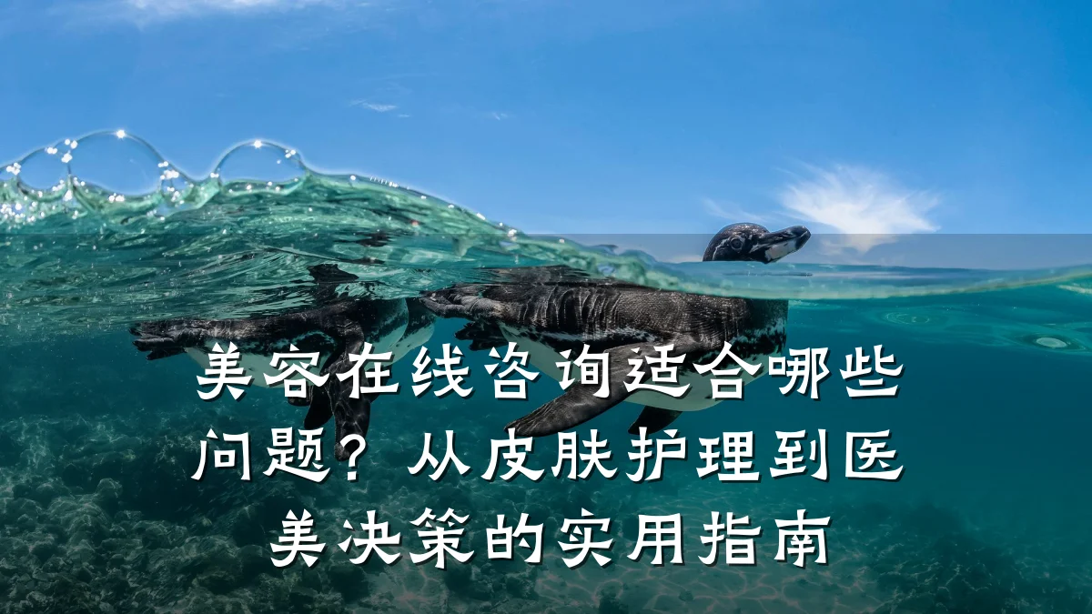 美容在线咨询适合哪些问题?从皮肤护理到医美决策的实用指南