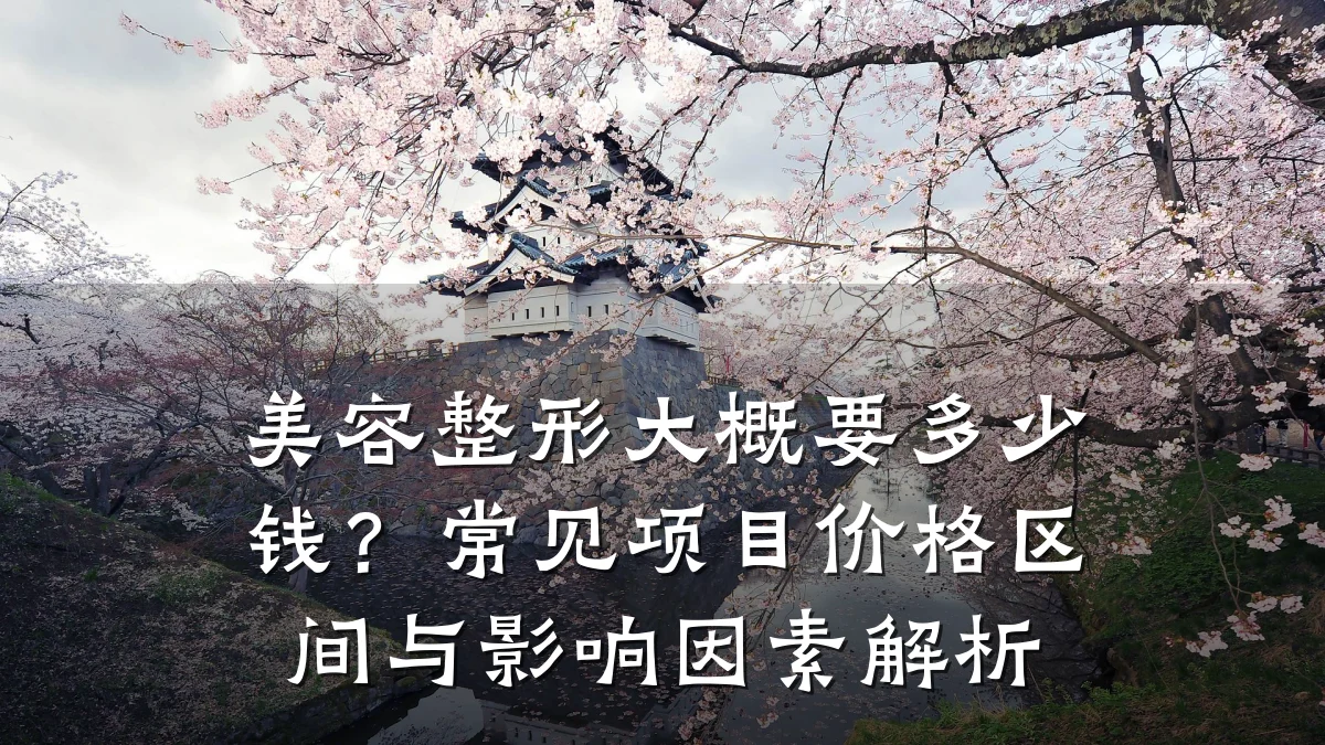 美容整形大概要多少钱？常见项目价格区间与影响因素解析