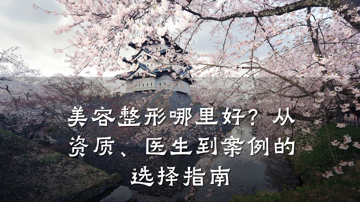 美容整形哪里好?从资质、医生到案例的选择指南