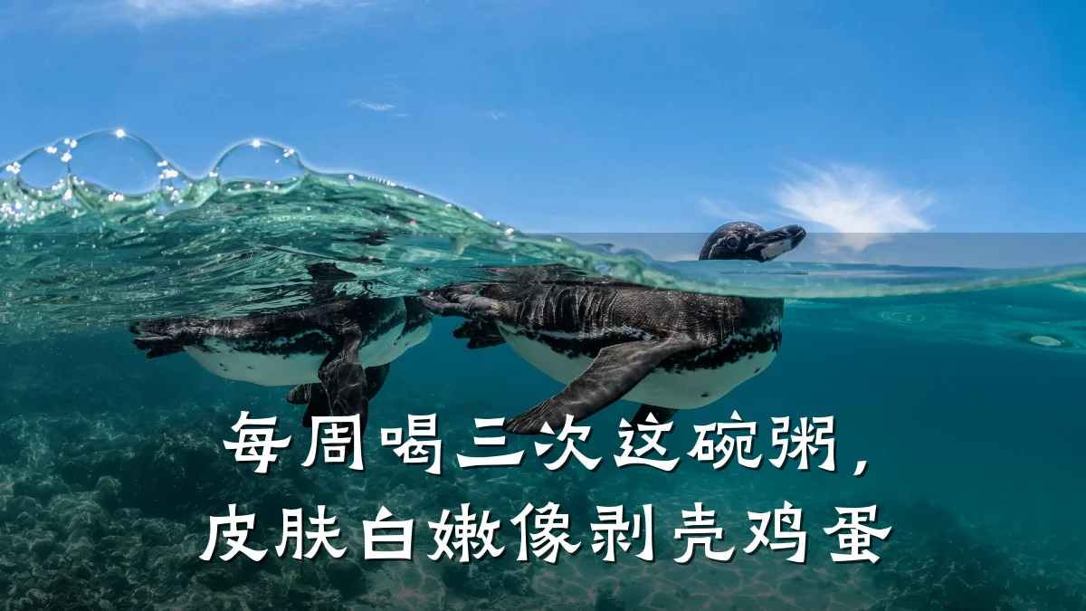 每周喝三次这碗粥,皮肤白嫩像剥壳鸡蛋