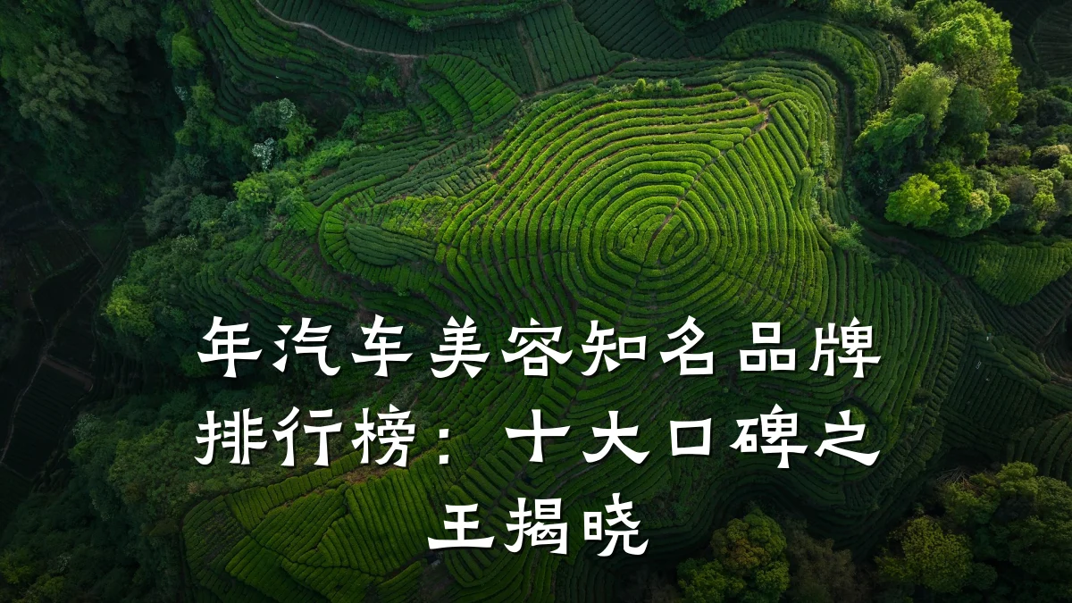 年汽车美容知名品牌排行榜:十大口碑之王揭晓