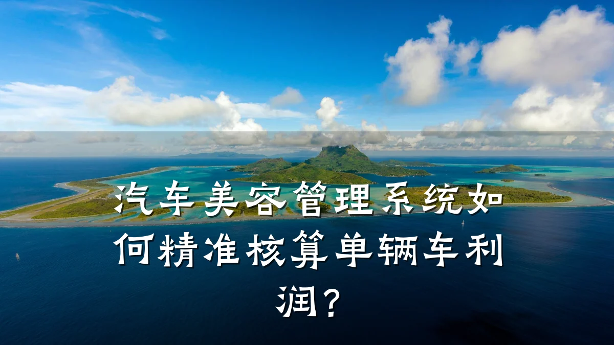 汽车美容管理系统如何精准核算单辆车利润?