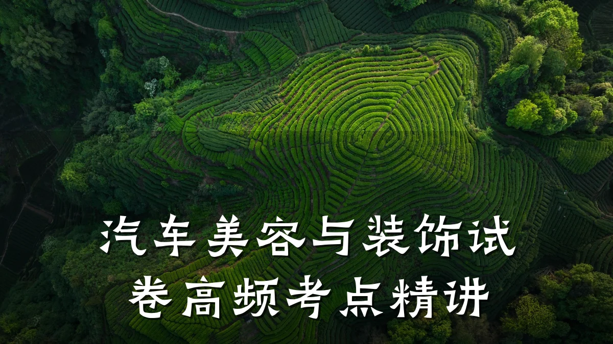 汽车美容与装饰试卷高频考点精讲