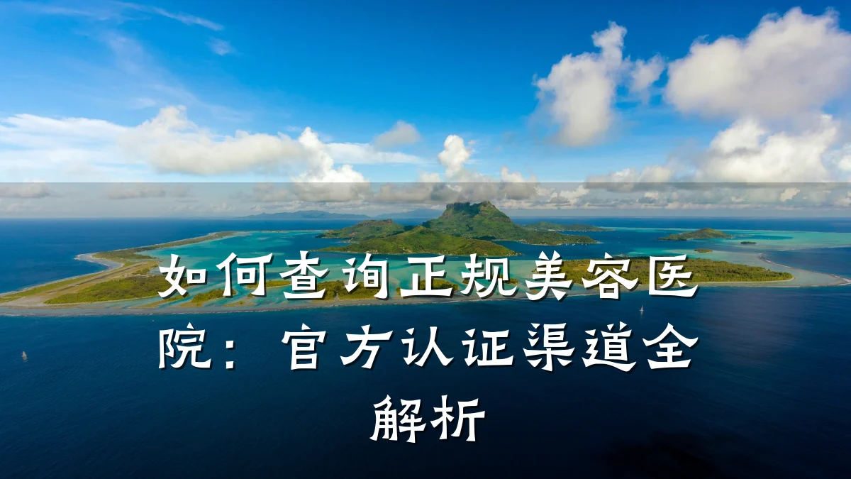 如何查询正规美容医院:官方认证渠道全解析