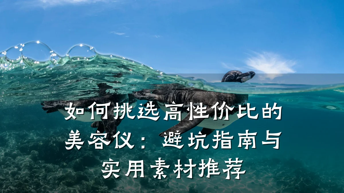如何挑选高性价比的美容仪:避坑指南与实用素材推荐