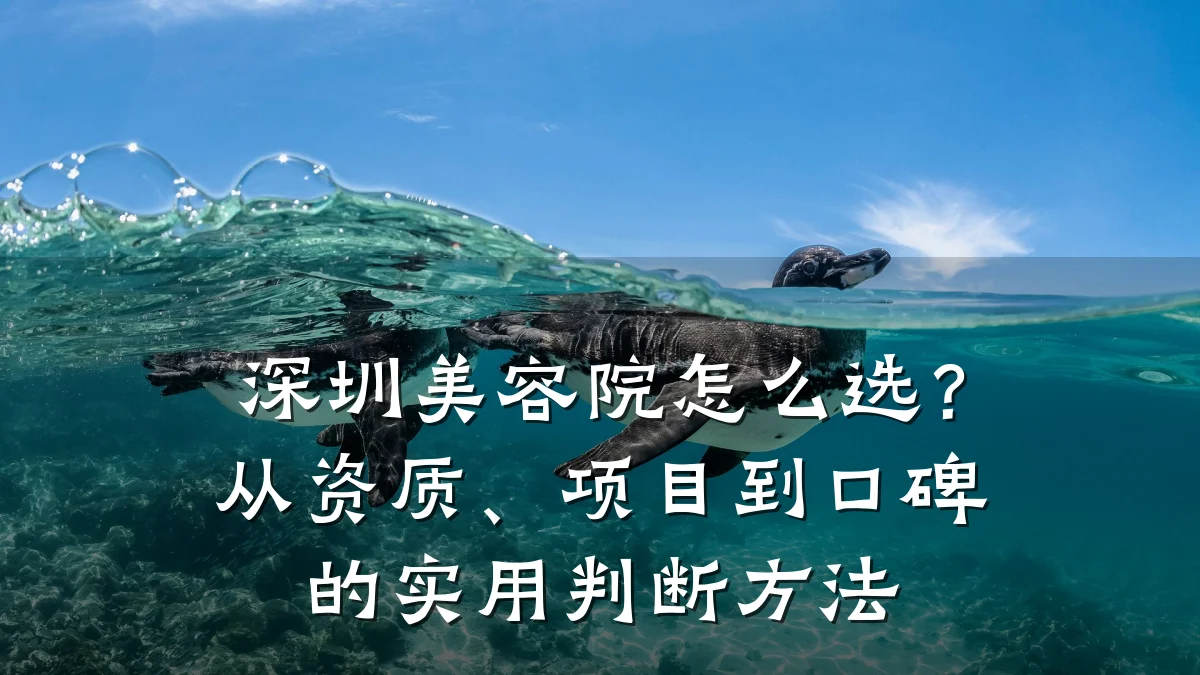 深圳美容院怎么选?从资质、项目到口碑的实用判断方法