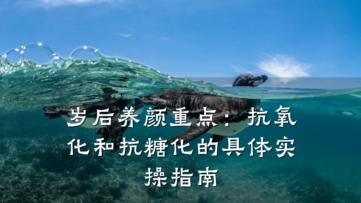 岁后养颜重点:抗氧化和抗糖化的具体实操指南