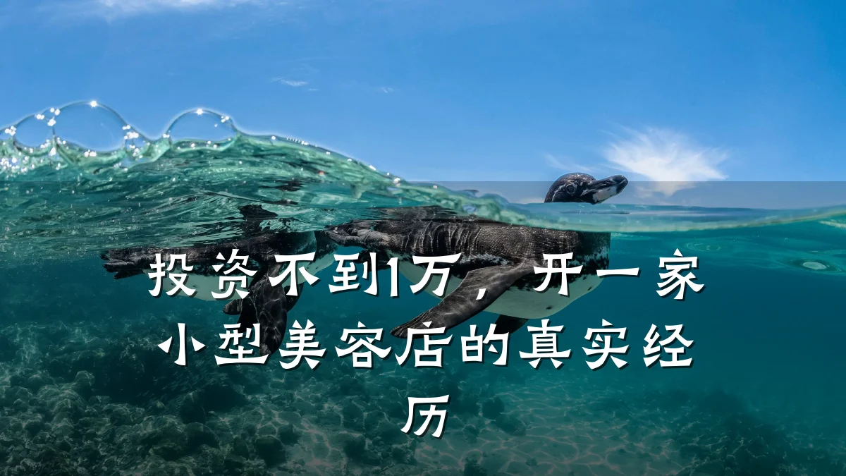投资不到1万,开一家小型美容店的真实经历
