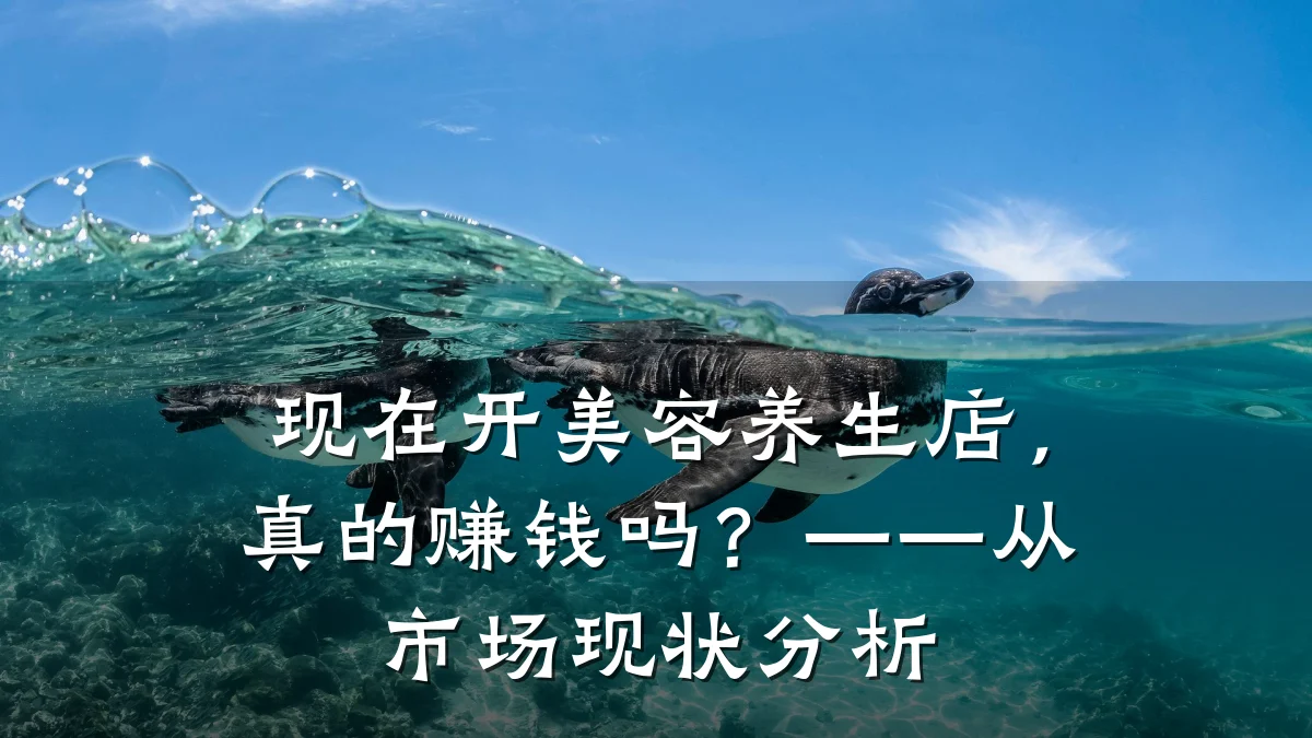 现在开美容养生店，真的赚钱吗？——从市场现状分析