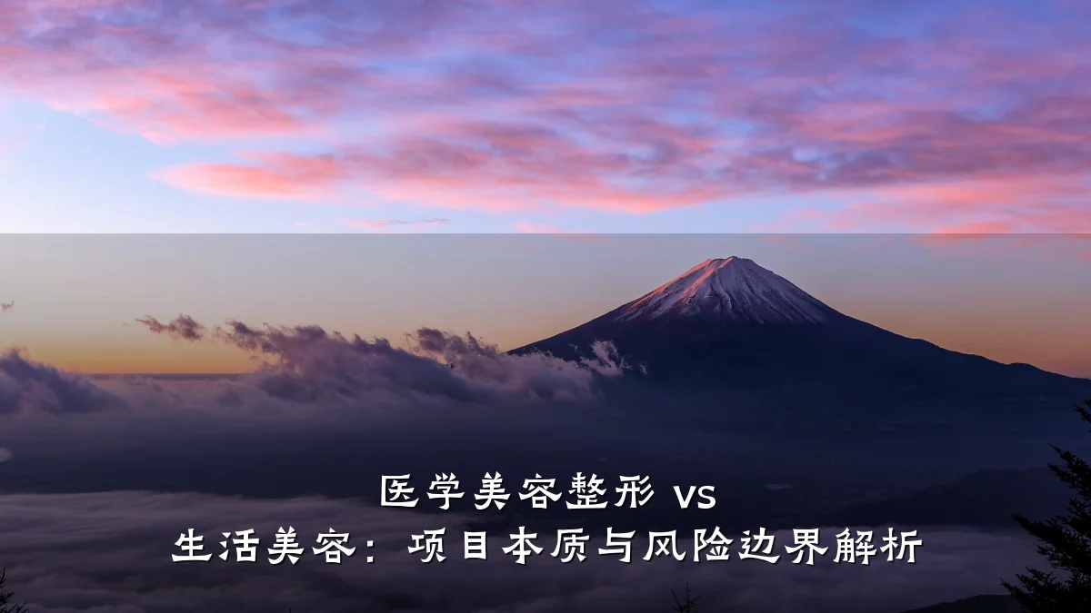 医学美容整形 vs 生活美容:项目本质与风险边界解析