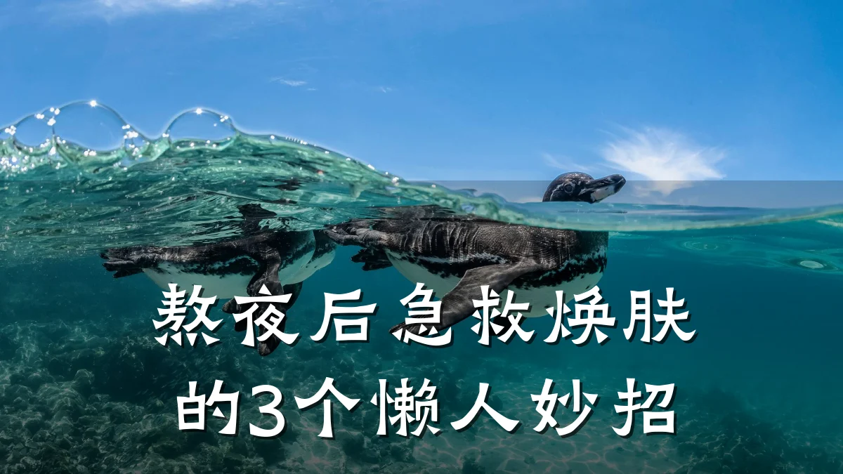 熬夜后急救焕肤的3个懒人妙招