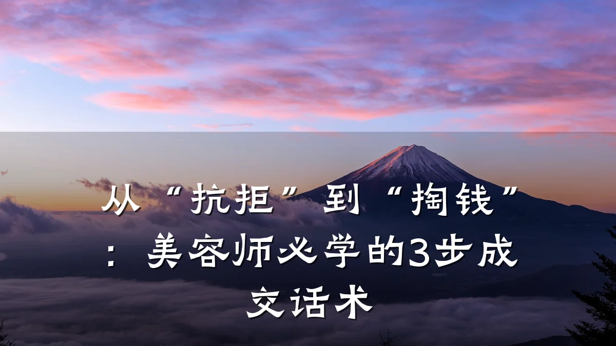 从“抗拒”到“掏钱”:美容师必学的3步成交话术
