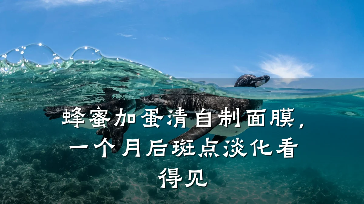 蜂蜜加蛋清自制面膜，一个月后斑点淡化看得见