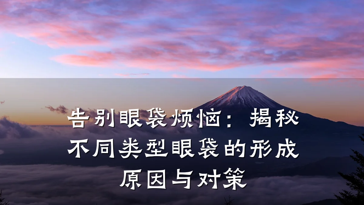 告别眼袋烦恼:揭秘不同类型眼袋的形成原因与对策