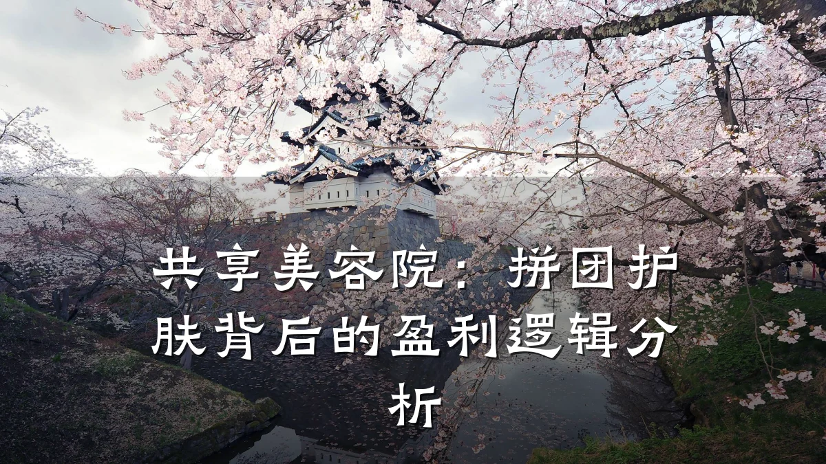 共享美容院:拼团护肤背后的盈利逻辑分析