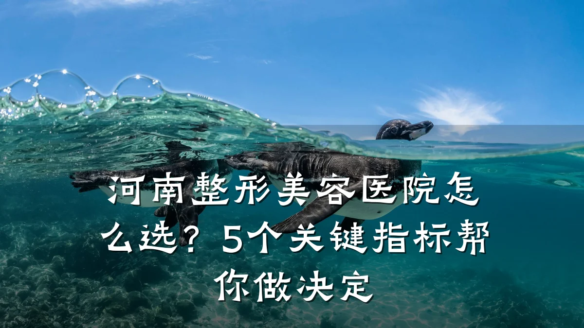 河南整形美容医院怎么选？5个关键指标帮你做决定