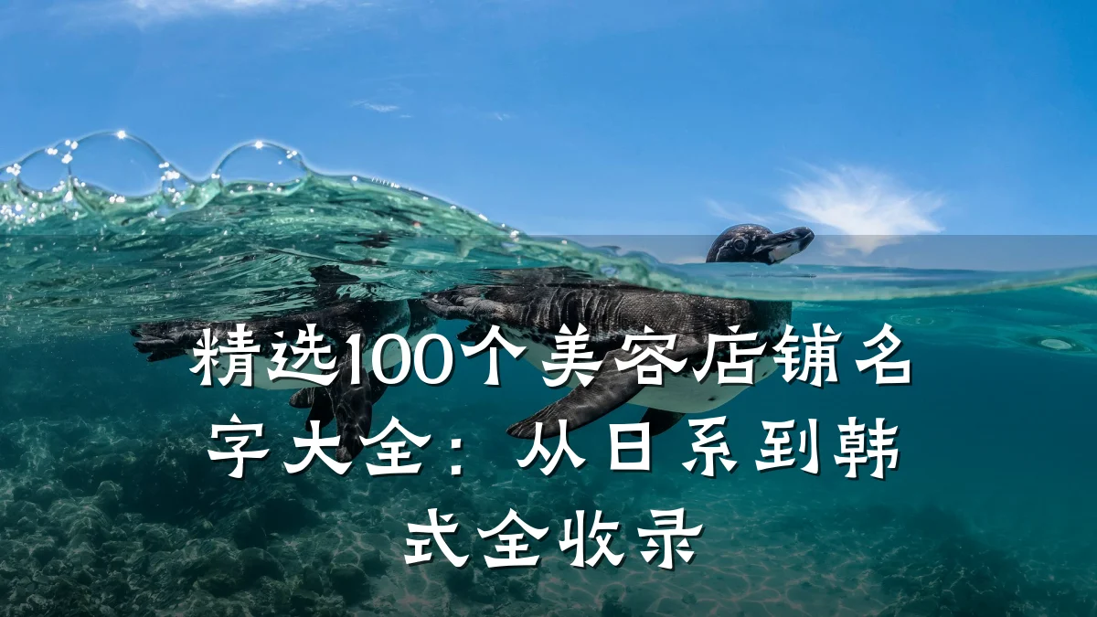 精选100个美容店铺名字大全：从日系到韩式全收录
