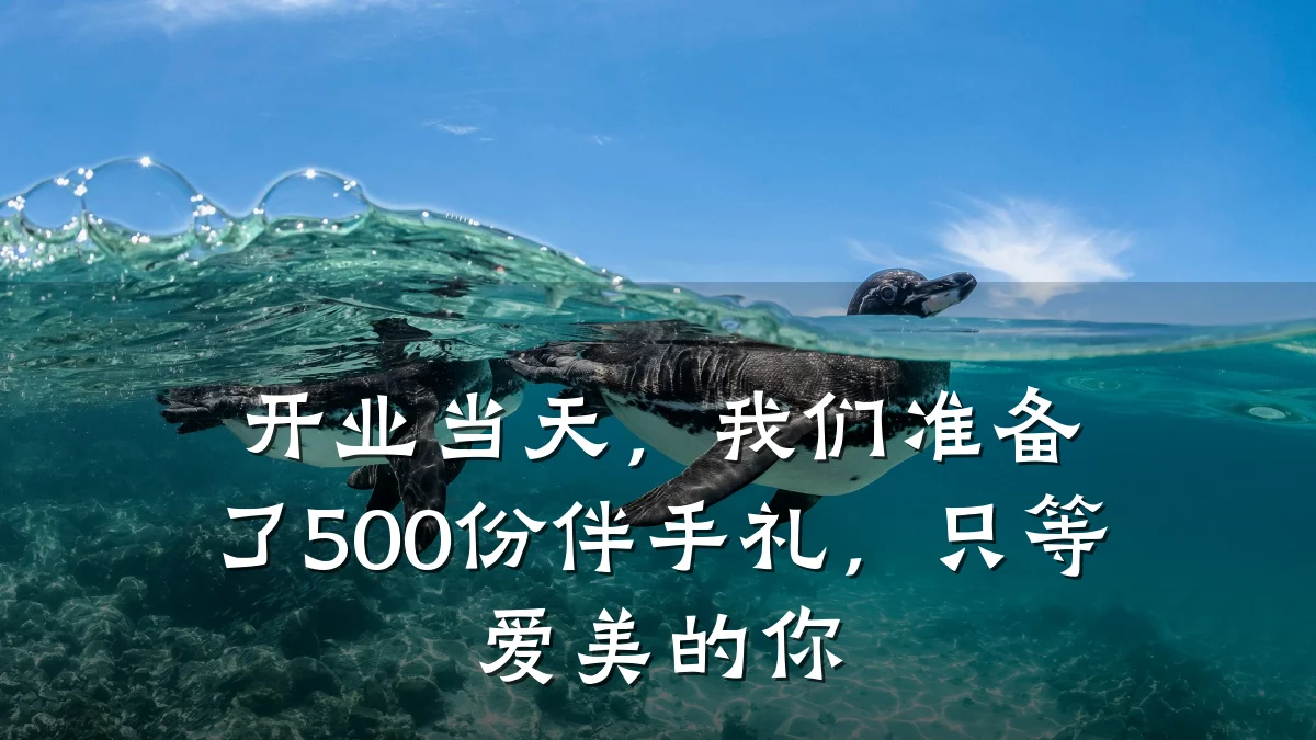开业当天，我们准备了500份伴手礼，只等爱美的你