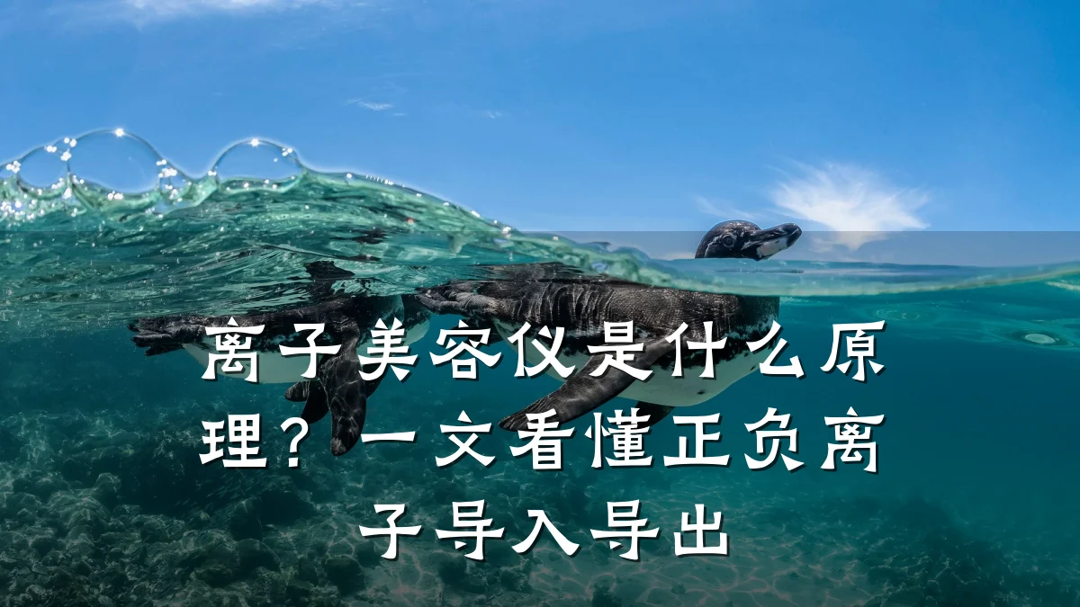 离子美容仪是什么原理?一文看懂正负离子导入导出