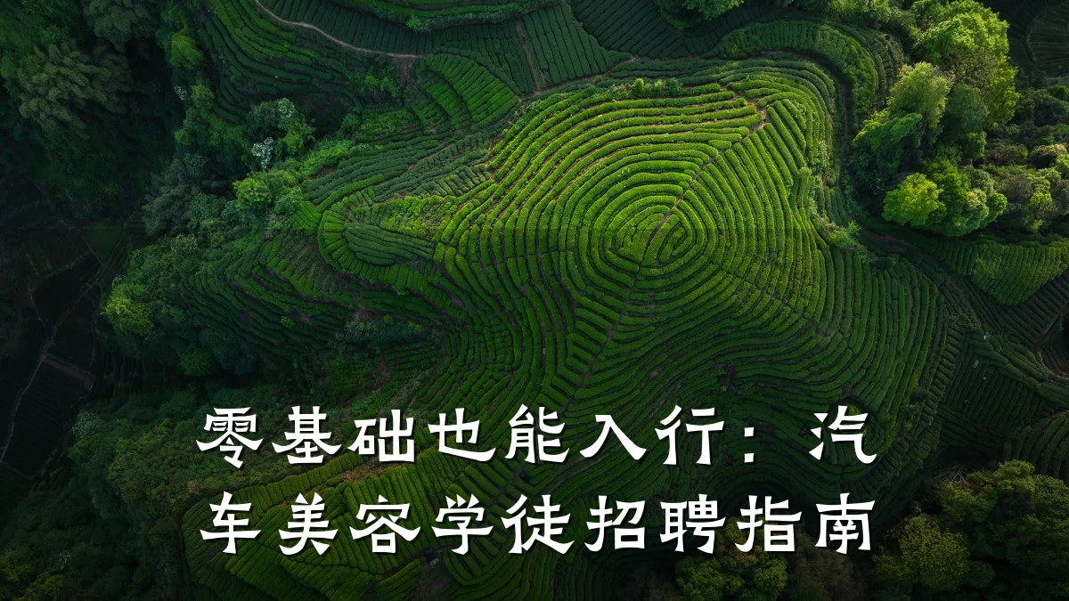 零基础也能入行：汽车美容学徒招聘指南