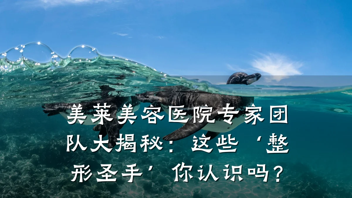 美莱美容医院专家团队大揭秘:这些‘整形圣手’你认识吗?