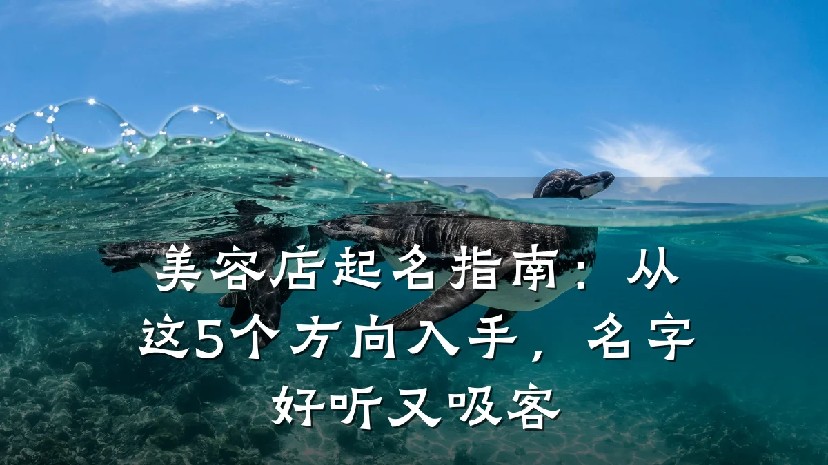 美容店起名指南:从这5个方向入手,名字好听又吸客
