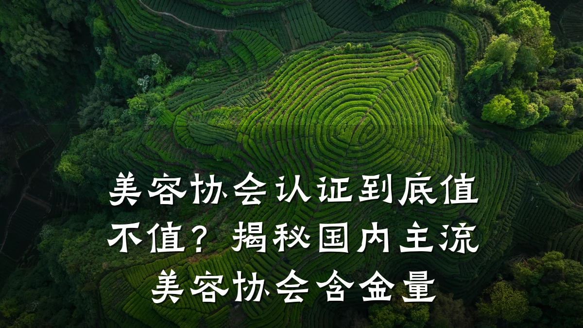 美容协会认证到底值不值?揭秘国内主流美容协会含金量