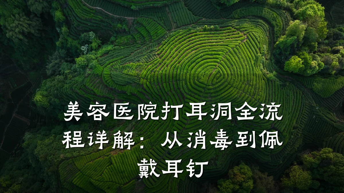 美容医院打耳洞全流程详解：从消毒到佩戴耳钉