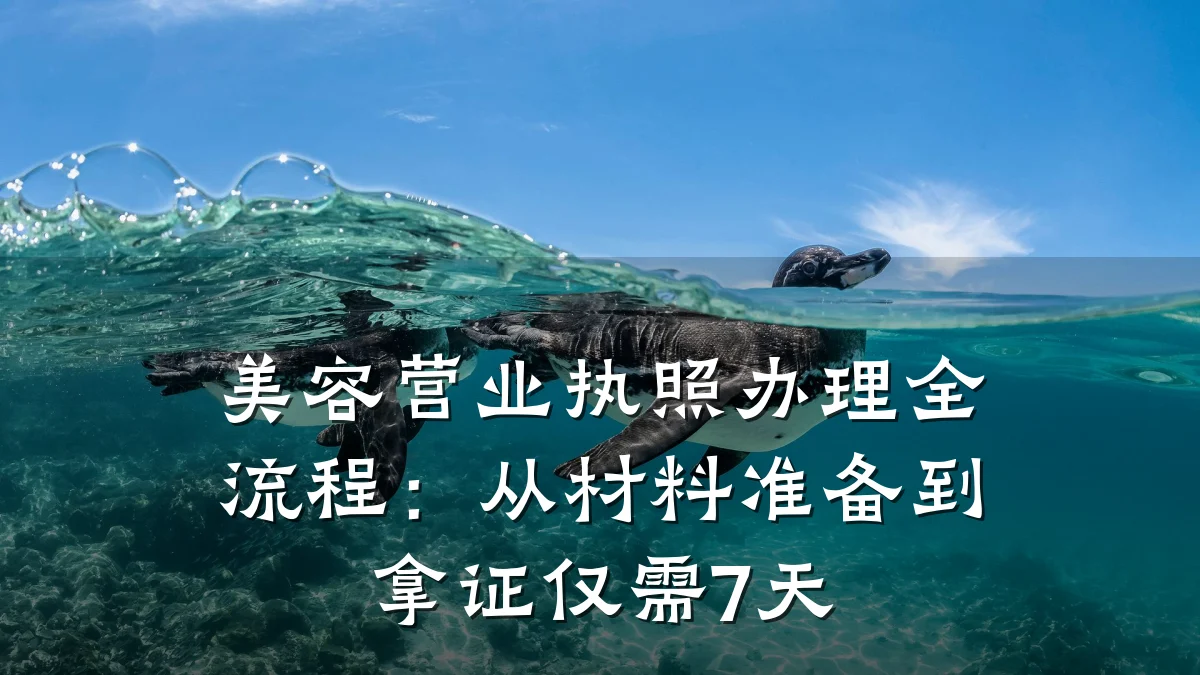 美容营业执照办理全流程:从材料准备到拿证仅需7天